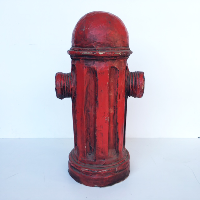 HYDRANT, Fire - USA Red Papier Mache 60cm H